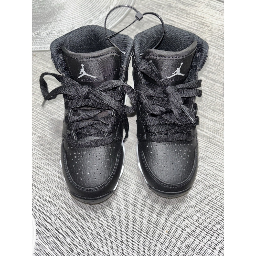 Nike Jordan 1 Mid Youth Cleat Black White HF6883 001 Size 10C